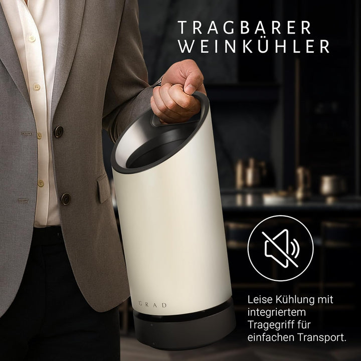 Grad - No.1 Cooler - Weiss - Isoliertes Design hält Getränke stundenlang kalt - Perfekt als Wein Ges
