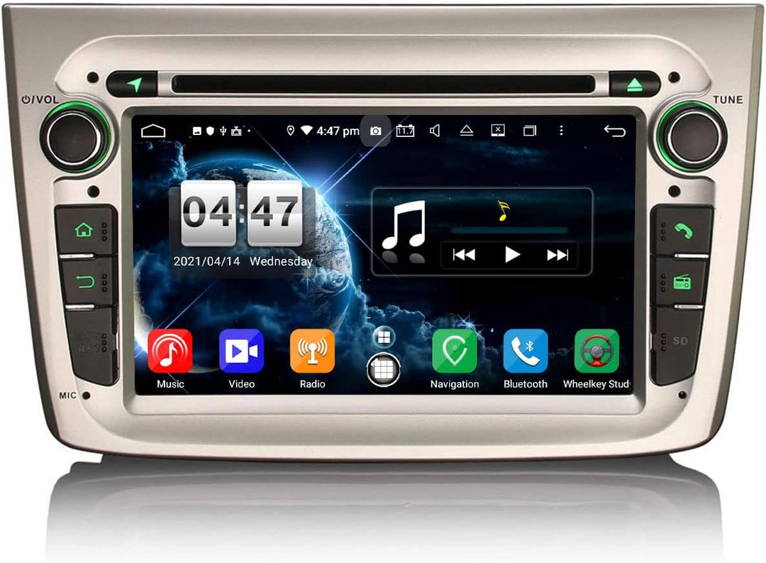 Erisin 8-Kern 4GB RAM 64GB ROM Android 11 Autoradio Bluetooth für Alfa Romeo Mito, Autoradio mit Nav