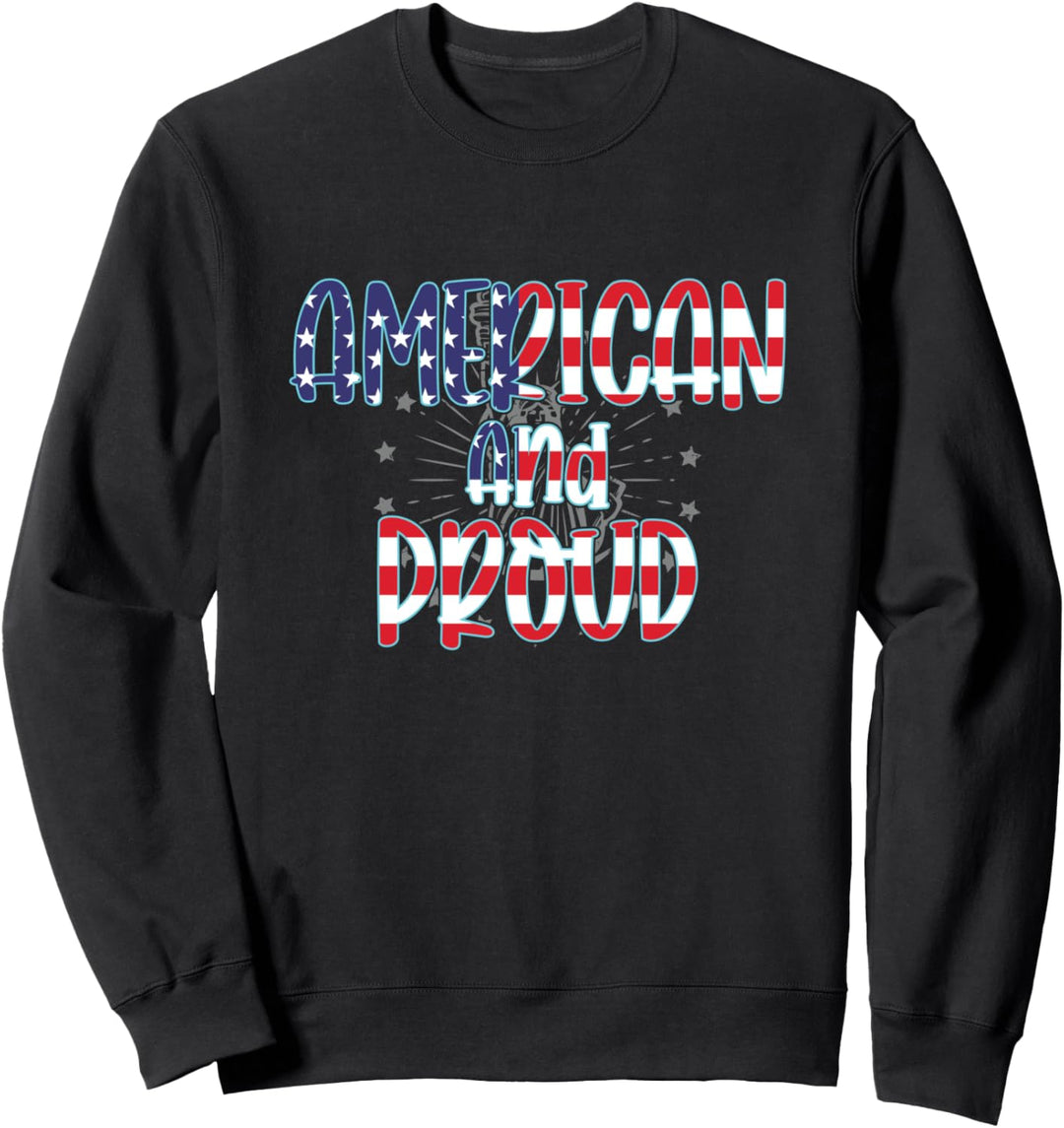 Amerikaner und Stolz - Amerika Flagge Sweatshirt