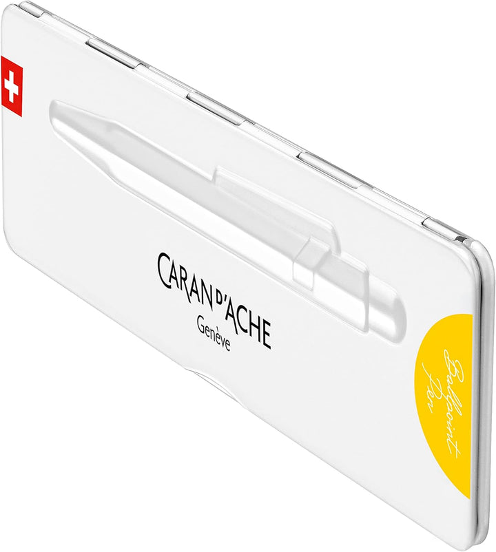 Caran d'Ache Kugelschreiber 849 Colormat-x in der Farbe Gelb mit Etui, 0849.743, 1 Stück (1er Pack)