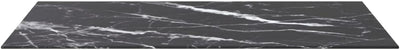 homiuse Tischplatte Schwarz 100x62 cm 8 mm Hartglas in Marmoroptik Rechteckig Desktop Gehärtetes Gla