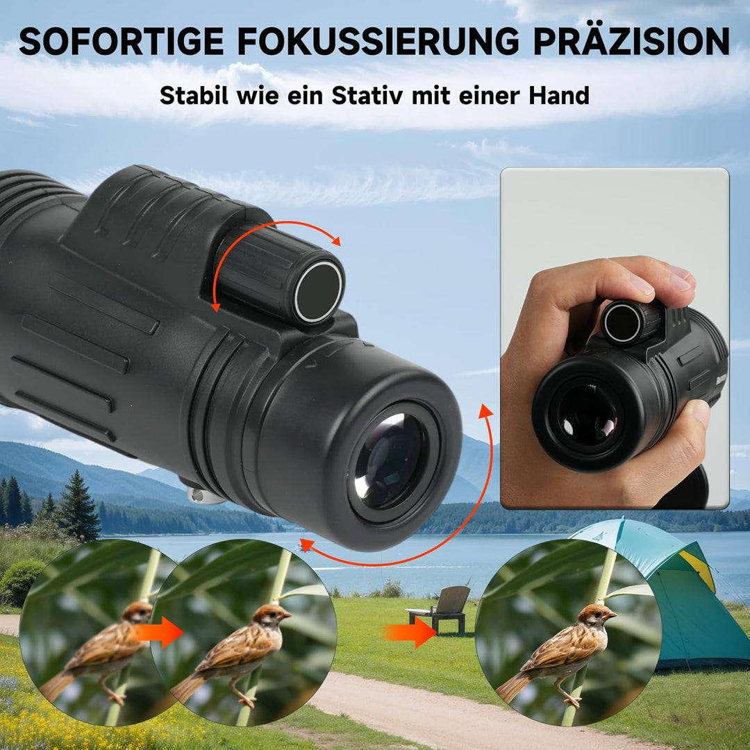 BOSTORN Monokular Teleskop 8X42 mit Tripod - Hochleistungs monokular, leichtes Monokular mit klarem
