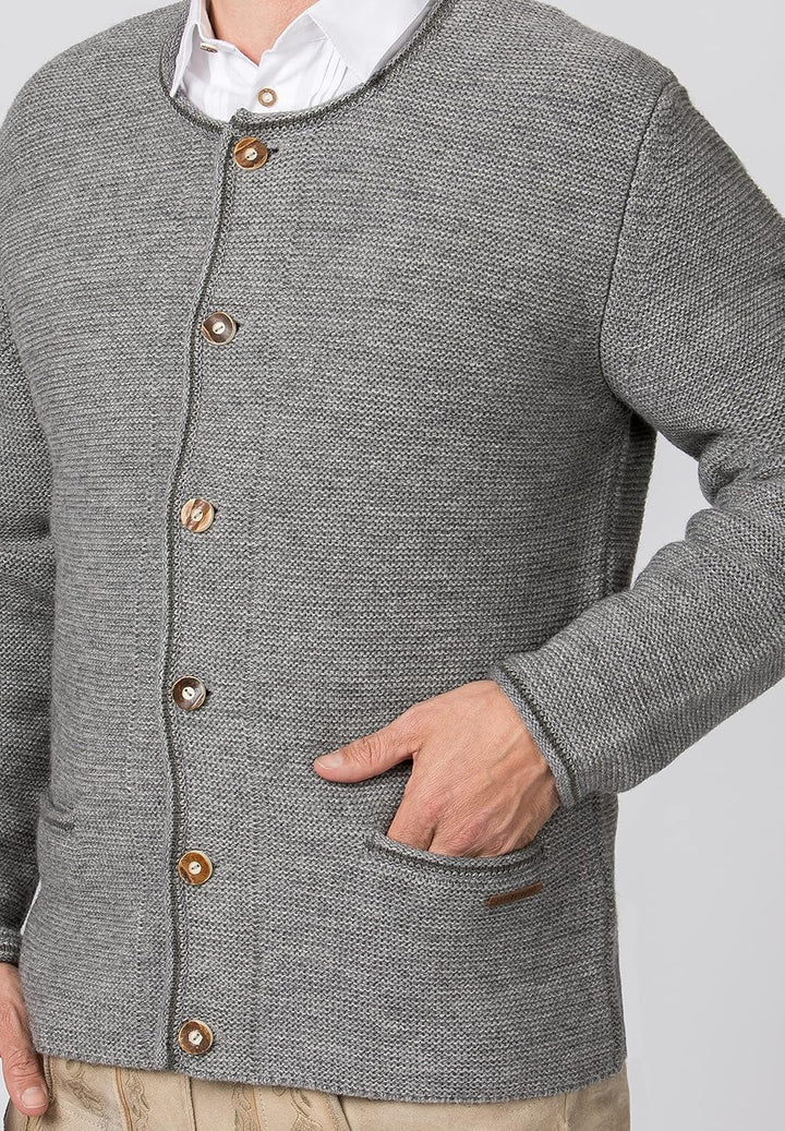 Stockerpoint Herren Jacke Amaro Strickjacke, Fog, Standard
