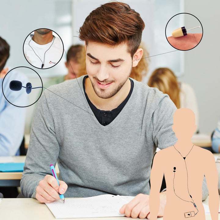 PingaOculto Spion Kopfhörer Prüfung Mini VIP Pro Unsichtbare Kopfhörer Handy mit Mikrofon mit Kabel