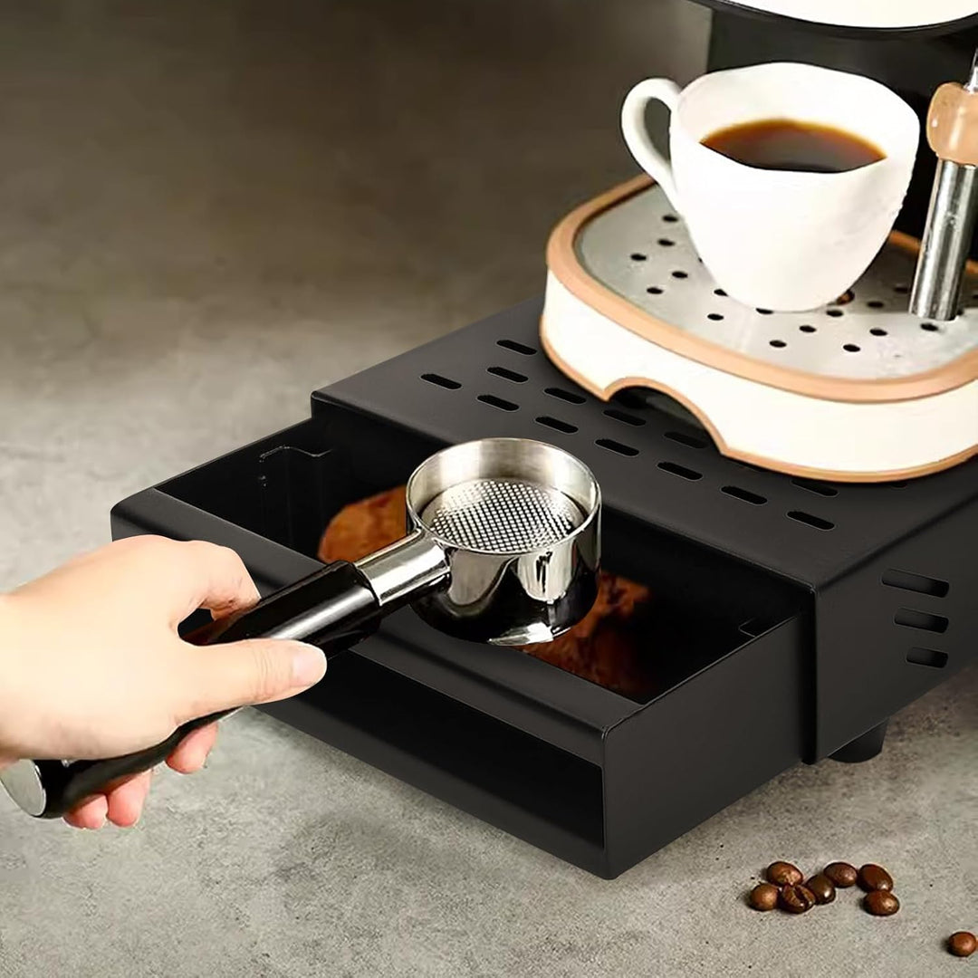 Kaffee-Abklopfbehälter aus Edelstahl, Sudschublade für Espresso Siebträgermaschine, Kaffee-Knockbox-
