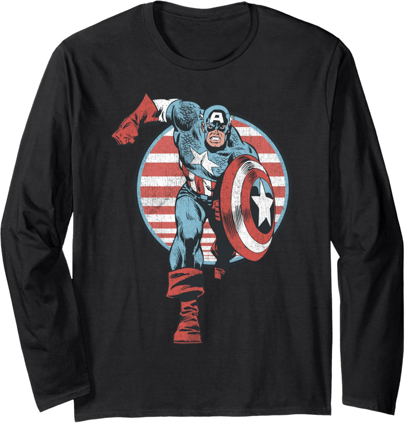 Marvel Captain America Charge Langarmshirt