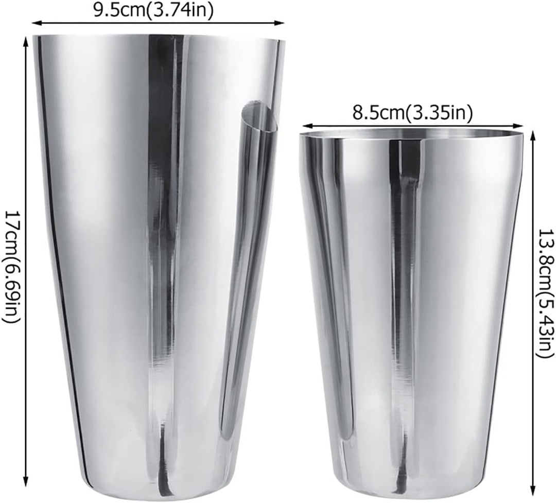Boston Shaker Edelstahl Cocktail Shaker Set Professioneller Barkeeper Cocktail Making Set 2 Stück Bo