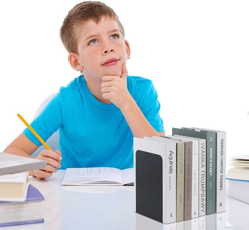 MSDADA Buchstützen aus Metall, CD Buchständer für Kinder, Dekorative Buchstütze für Schule, Zuhause,