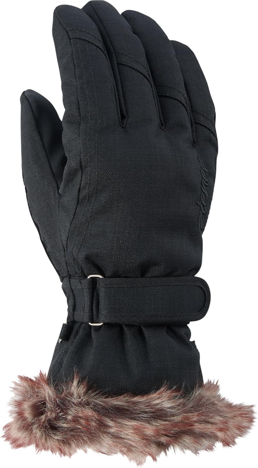 Ziener Damen Ski-Handschuhe / Wintersport, Warm, Atmungsaktiv Kim, 801117 7.5 black-stru, 7.5 black-