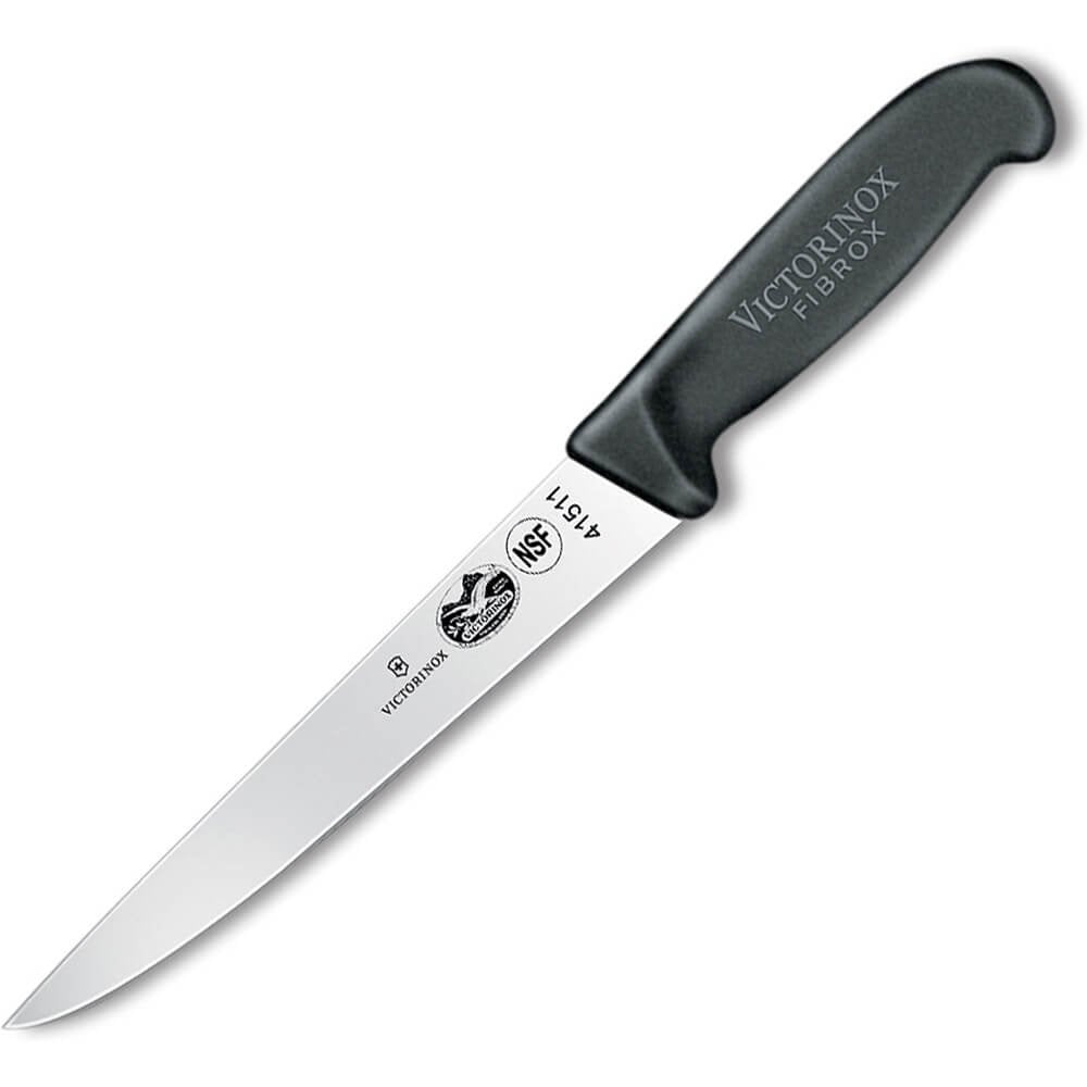 Victorinox, coltello da cucina Fibrox in acciaio inox, manico ergonomico 18 cm Schwarz, 18 cm Schwar