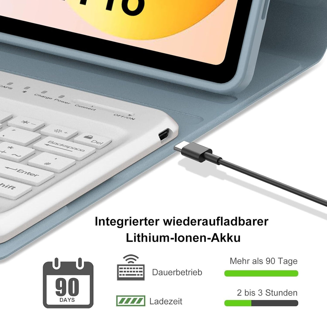 Tastatur Hülle für XIAOMI REDMI Pad 2 Pro 12.1"/Xiaomi Redmi Pad Pro 12.1", QWERTZ Deutsches Magneti