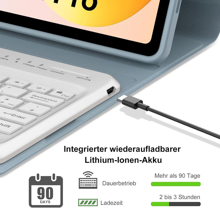 Tastatur Hülle für XIAOMI REDMI Pad 2 Pro 12.1"/Xiaomi Redmi Pad Pro 12.1", QWERTZ Deutsches Magneti