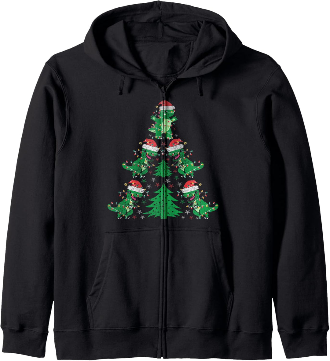 Tree Rex Tyrannosaurus-Rex Weihnachtsbaum Dinosaurier Santa Kapuzenjacke