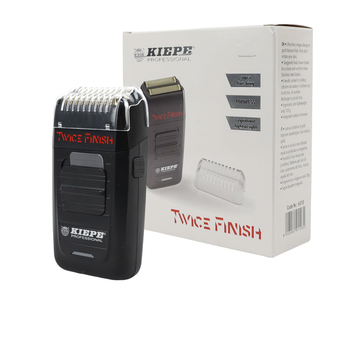 Twice Finish - Kiepe Italia Elektrischer Rasierer, Schwarz