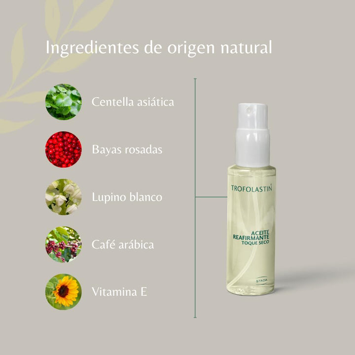 Trofolastin, Körperstraffendes Öl, tiefe Feuchtigkeit und Festigkeit, mit Centella Asiatica, rosa Be