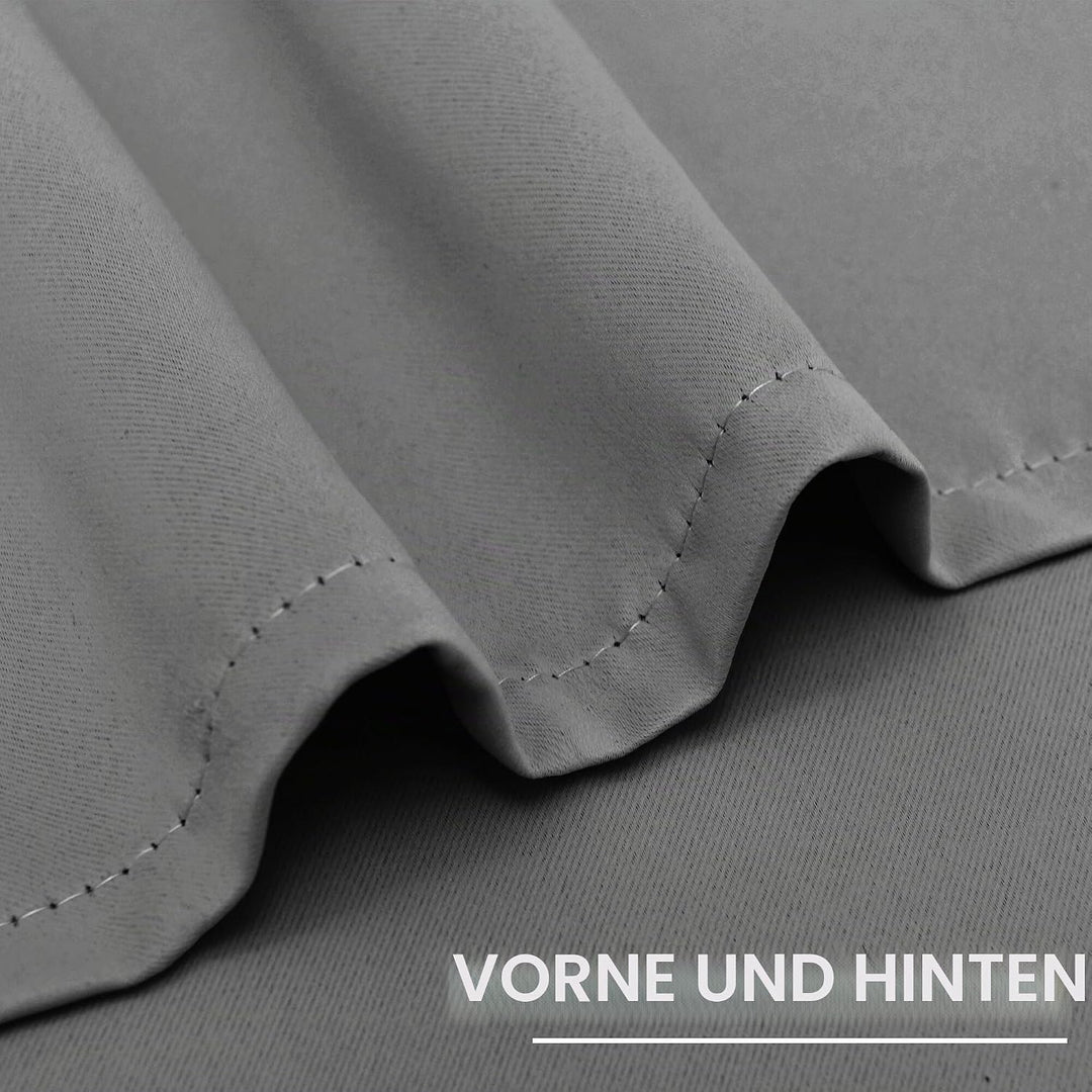 XWZO Blickdichte Vorhänge Verdunklungsvorhänge mit Ösen 2 Stücke Gardienen mit Raffhalter Lichtundur