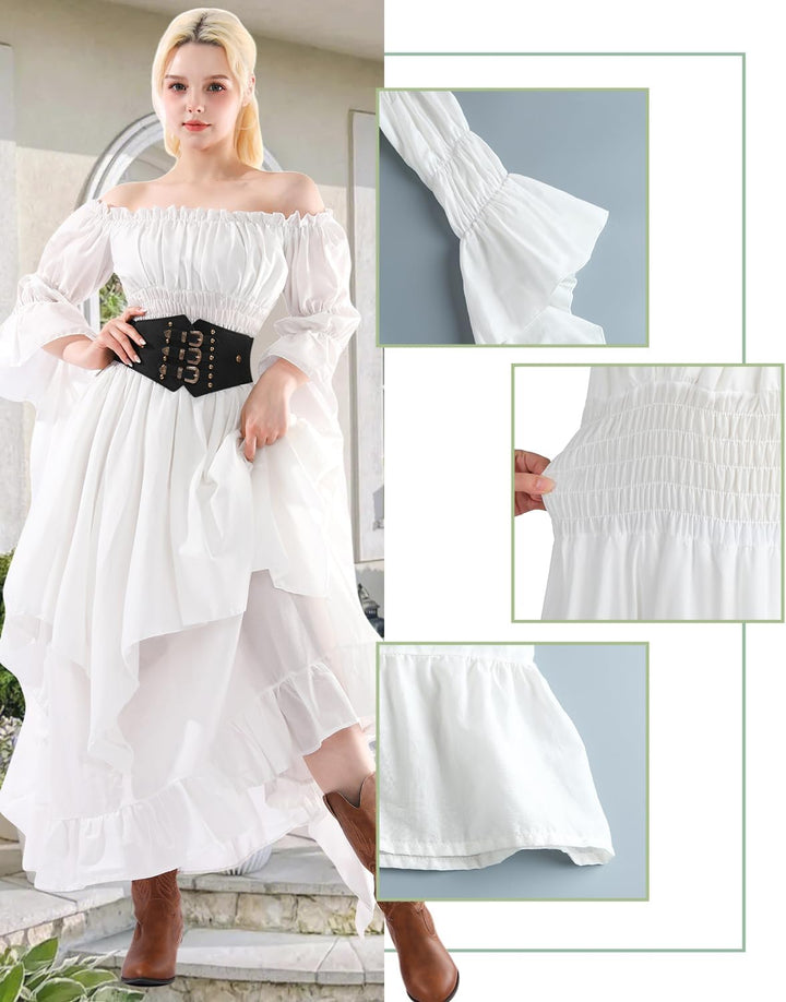 CR ROLECOS Viktorianisches Kleid Damen Piraten kostüm Mittelalter Kleidung Victorian Dress Karneval