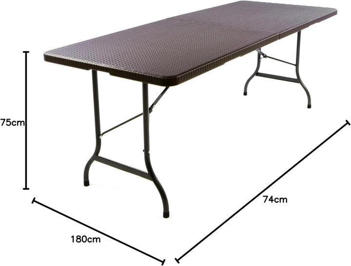 Nexos Klapptisch 183 x 76 x 74 cm Partytisch Catering Gartentisch klappbar Campingtisch bis 170 kg s