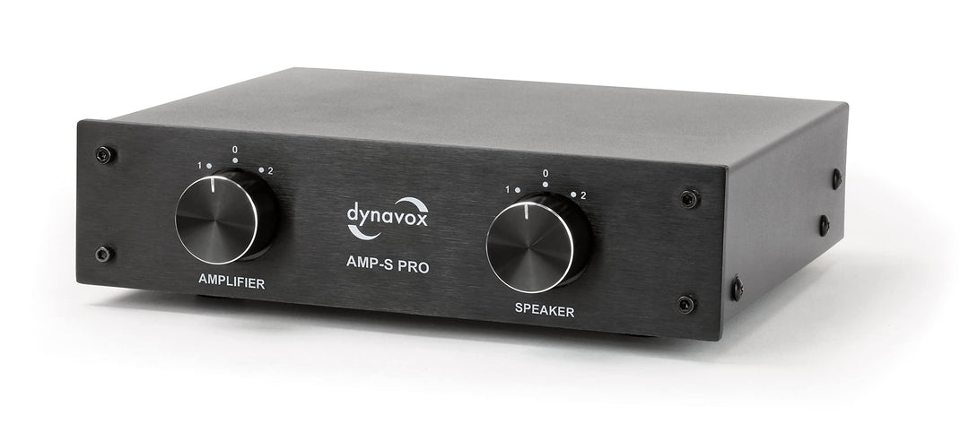 Dynavox AMP-S Pro, Verstärker- und Lautsprecher-Umschalter in Metallgehäuse, für Stereo- und Surroun
