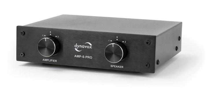 Dynavox AMP-S Pro, Verstärker- und Lautsprecher-Umschalter in Metallgehäuse, für Stereo- und Surroun