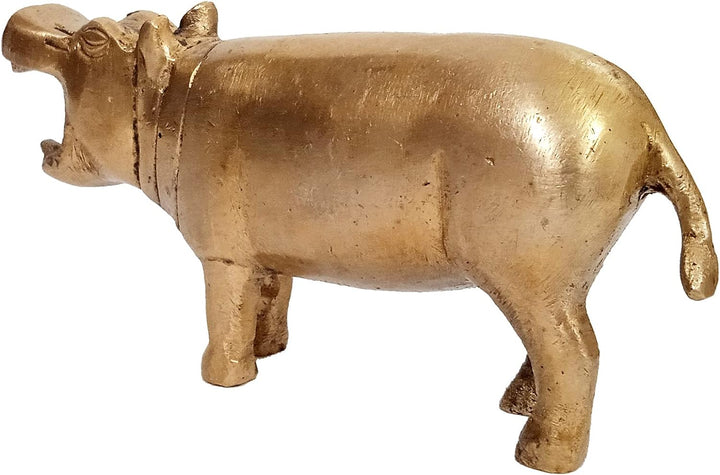 Purpledip Statuette, Nilpferd, Messing, Nilpferd, Sammlerstück, 12612