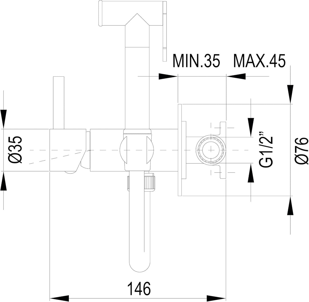 Aquagrif HTAUKSBC taus Bidet-Ersatz-Kit