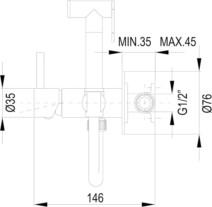 Aquagrif HTAUKSBC taus Bidet-Ersatz-Kit