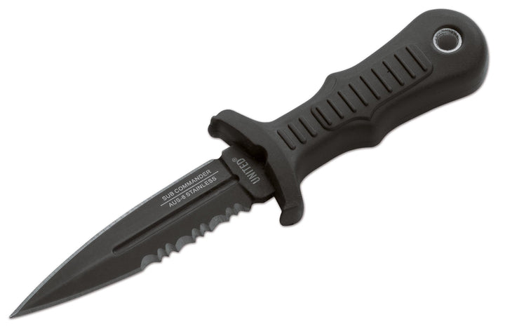 United Cuterly Messer Sub Commander Black Serrated 6.9 cm, 02UC2724
