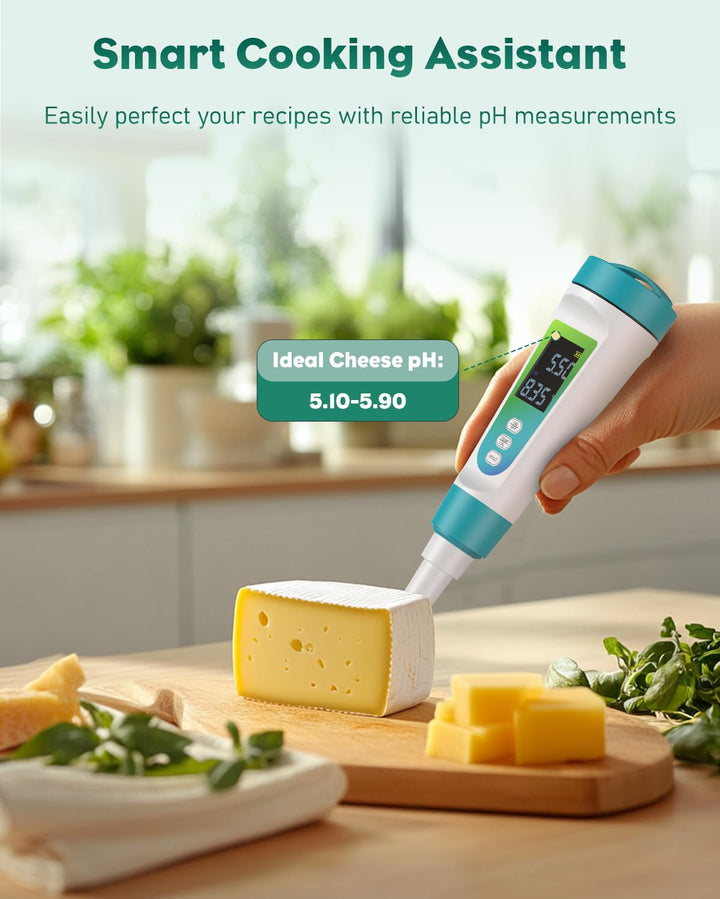 Pawfly Digitales pH-Messgerät für Lebensmittel mit hoher Genauigkeit zur Messung von Sauerteig Brot