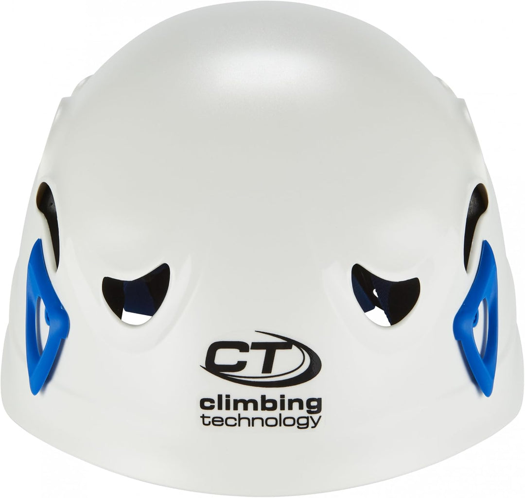 Climbing Technology Galaxy Helm Unisex Erwachsene, Unisex Regolabile da 50-61 Cm weiss/azurblau, Reg