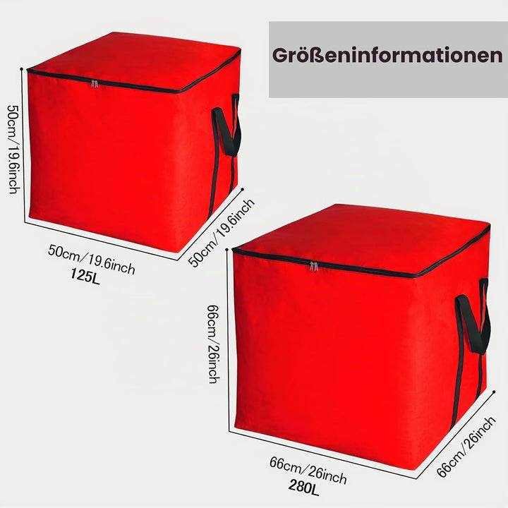 Faltbarer Aufbewahrungsbeutel Rot 66×66×66 cm 280L Staubdichter wasserdichter Umzugssack Aufbewahrun