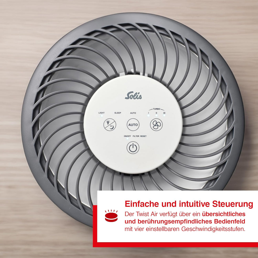 Solis Twist Air 7220 Luftbefeuchter, 4 einstellbare Geschwindigkeiten, Befeuchtungskapazität von 300