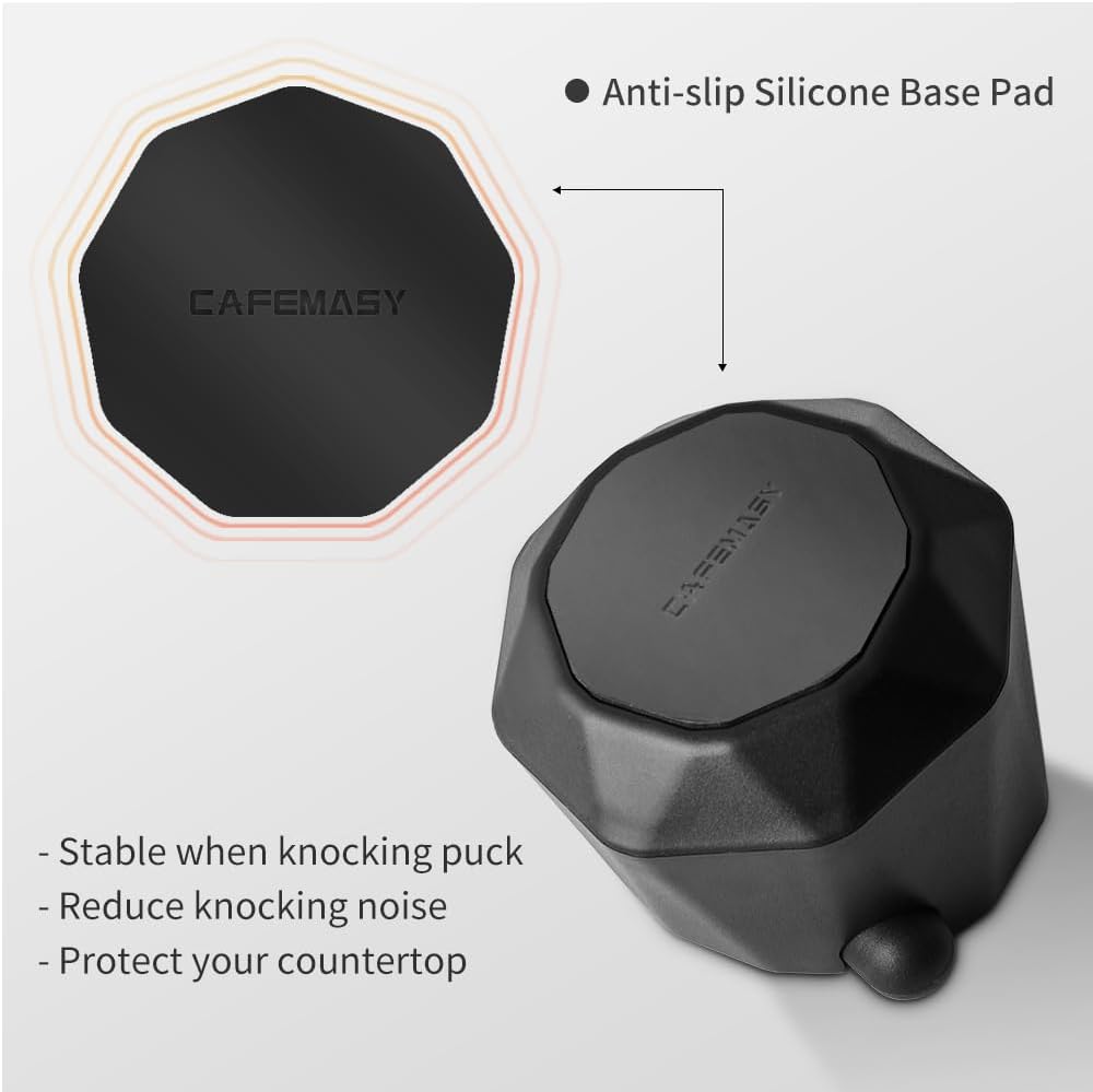 CAFEMASY Abklopfbehälter für Siebträgermaschine Barista Kaffee Zubehör Einzigartiges Design Rautenfö