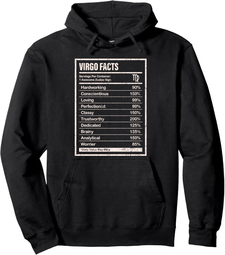 Jungfrau Fakten Sternzeichen für Männer und Frauen Lustiges Pullover Hoodie