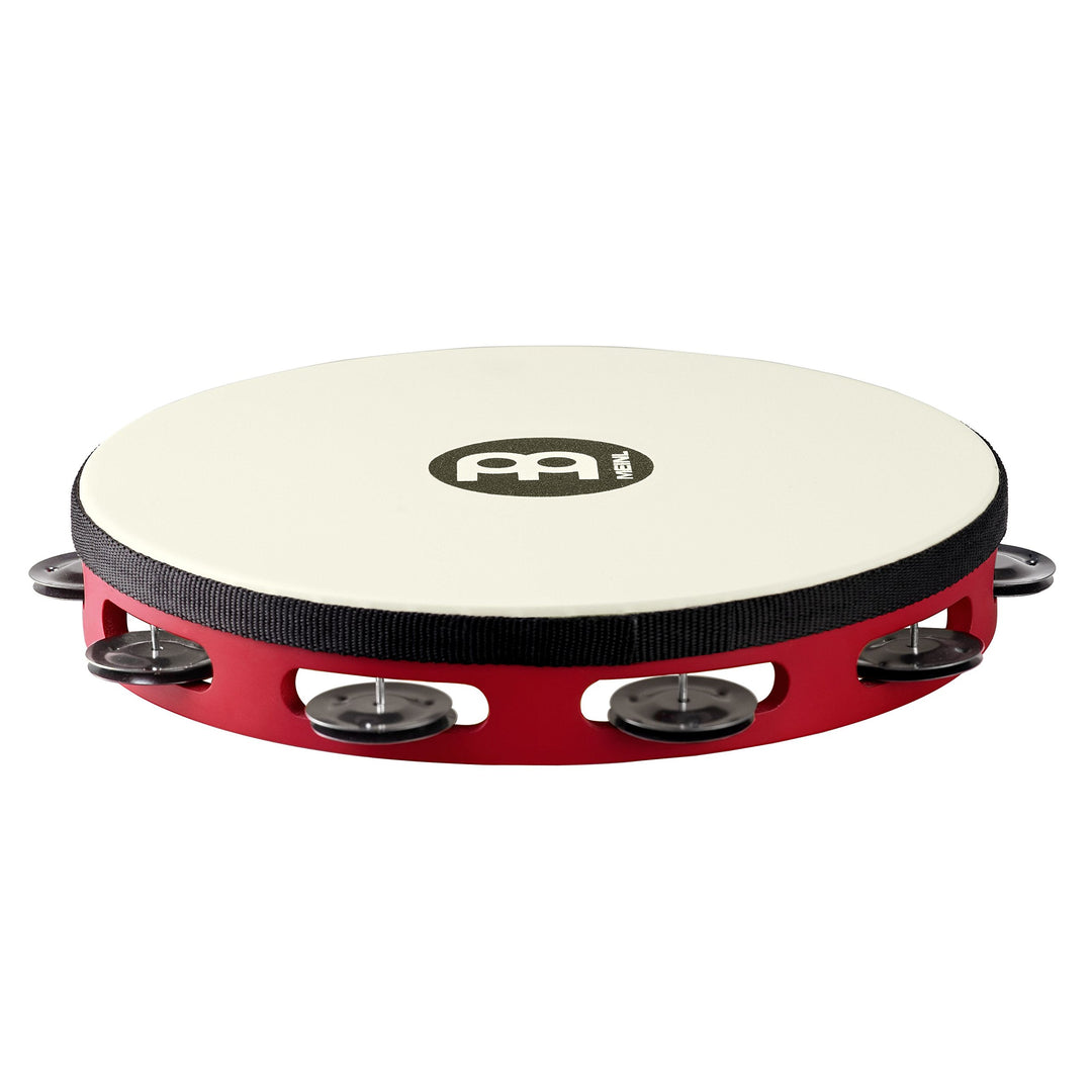 Meinl Percussion TAH1BK-R-TF Touring Tambourine mit Stahlschellen (1-reihig), 25,40 cm (10 Zoll) Dur