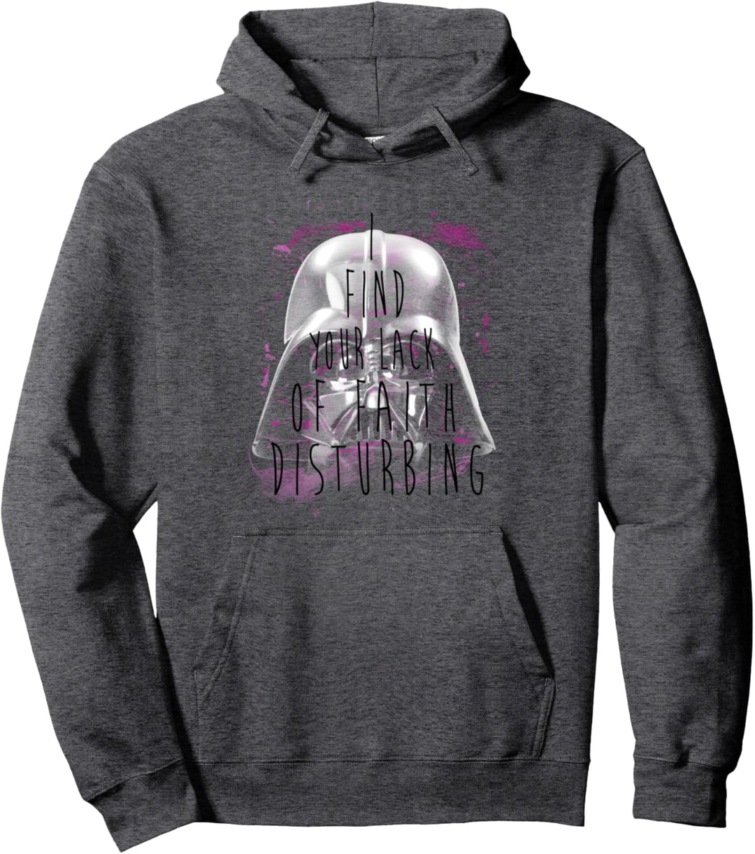 Star Wars Darth Vader Lack Of Faith Text Portrait Pullover Hoodie