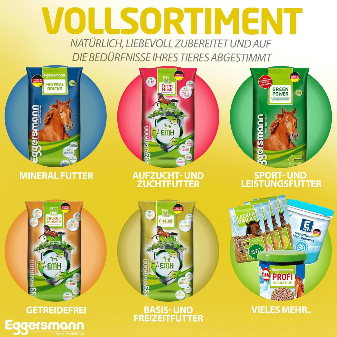 Eggersmann Mein Pferdefutter - Lecker Bricks Banane 25 kg - Leckerlies für Pferde und Ponies zur Bel