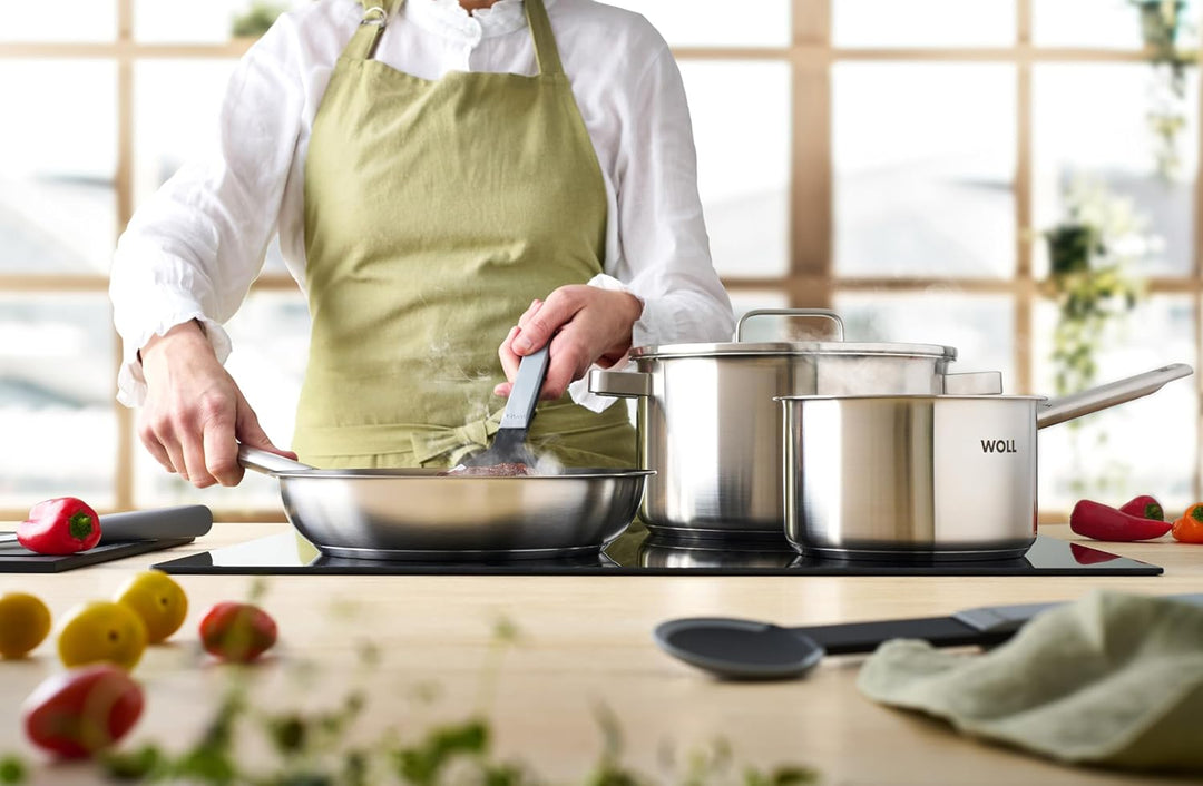 WOLL – Steel Topf-Set 10-teilig Ø 20–24 cm – Induktions-Töpfe aus Edelstahl, spülmaschinenfest, ener