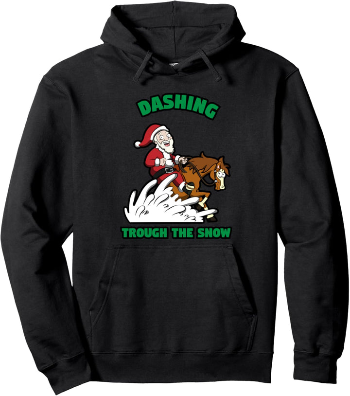 Reining Santa Claus Sliding Stop - Westernreiter Pullover Hoodie