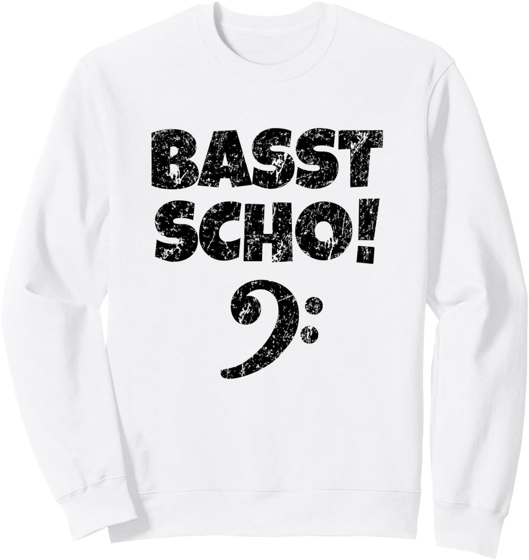 Basst Scho (Vintage/Schwarz) Bassist Bassisten Sweatshirt