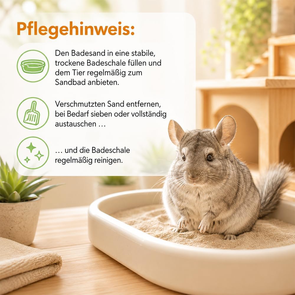 Chinchillasand 25 kg – feiner Badesand aus Quarzsand Nager Chinchilla Sand 25.0 Kilogramm, 25.0 Kilo