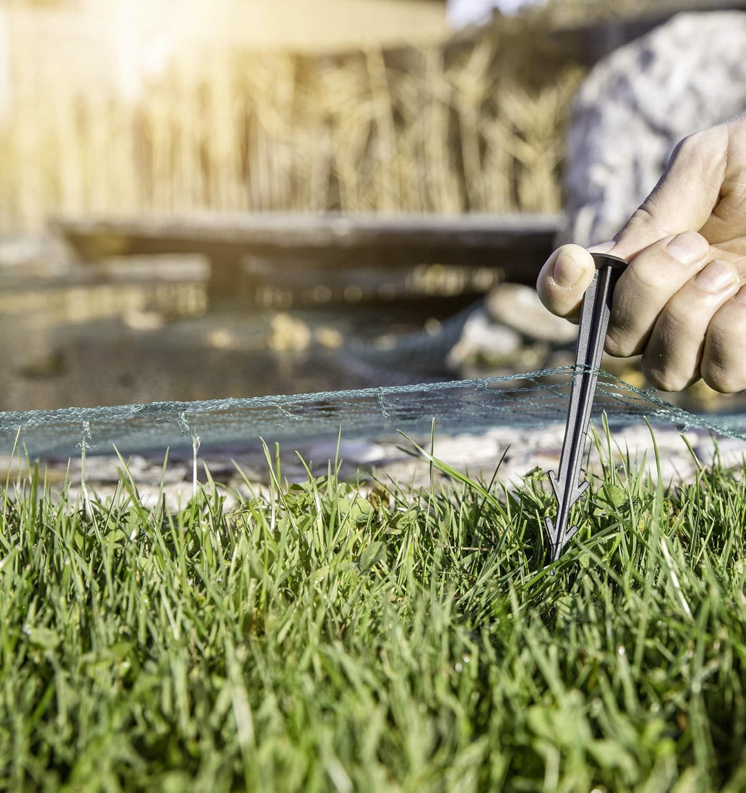 Windhager Laubschutznetz, Abdecknetz, Gartenschutz, zum Schutz von Teichen und Wasserbehältern, inkl