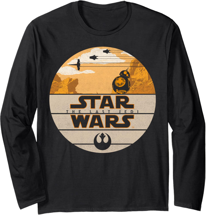 Star Wars The Last Jedi BB-8 Striped Desert Silhouette Langarmshirt