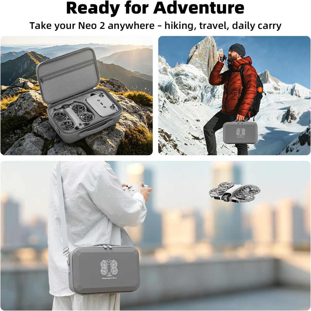 BRDRC Tasche für DJI Neo 2, Portable Schutzhülle Case Koffer mit Schultergurt für DJI Neo 2 Fly More