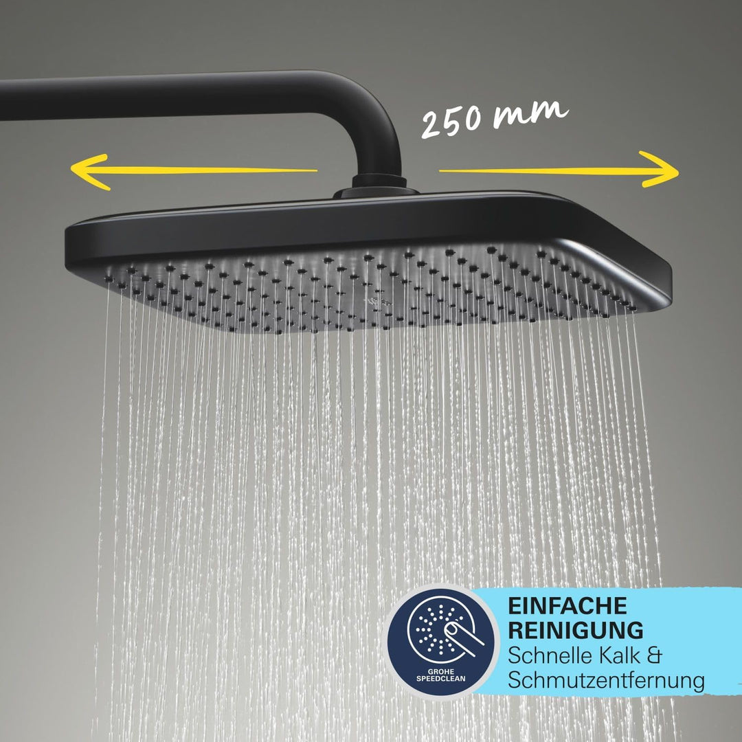 GROHE Vitalio 250, Duschset ohne Armatur, wassersparend, 8l pro Min (Regendusche für vorhandene Dusc