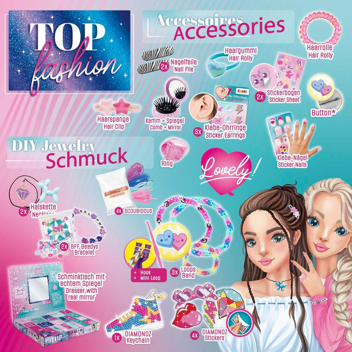 CRAZE Spielzeug Adventskalender Mädchen – Fashion DIY Adventskalender 2025 mit Diamond Painting, Loo
