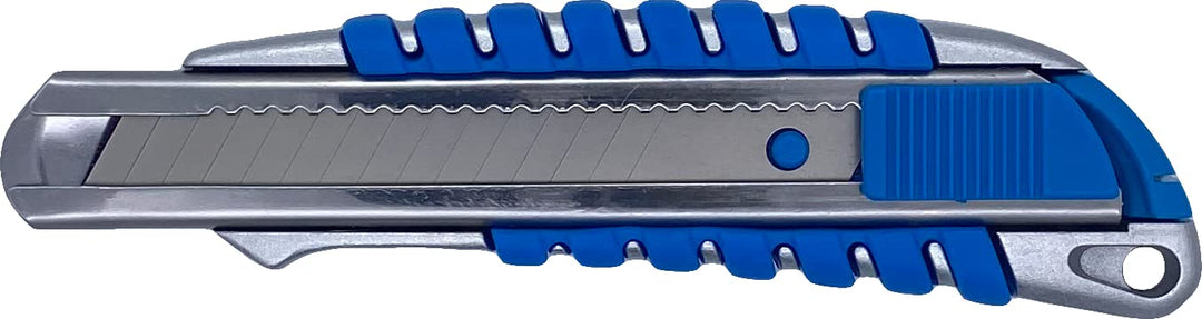 SIGA Profi Cuttermesser aus robustem Metall | ergonomische Gummierung | Übergriffschutz | für Standa