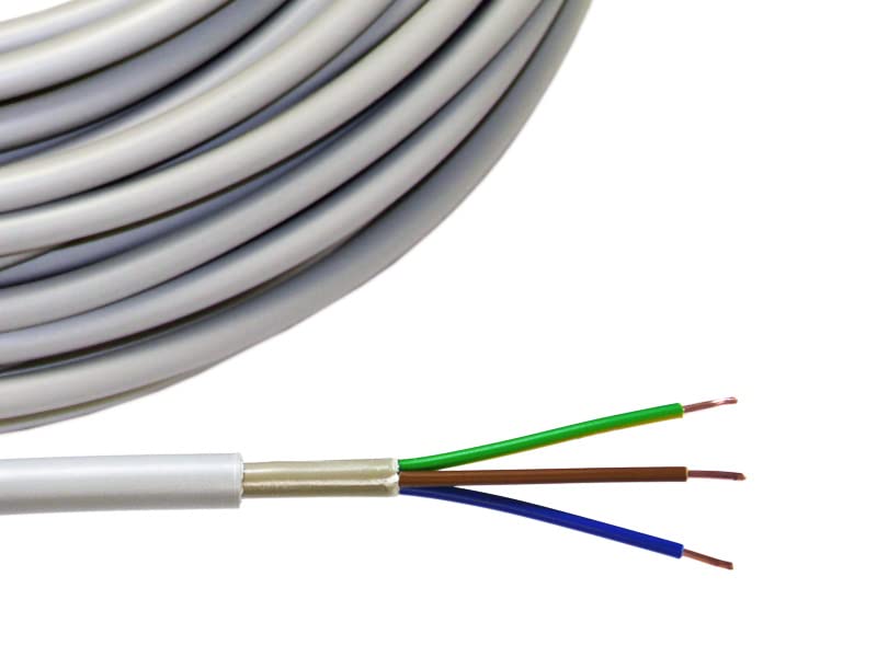 NYM-J 3x2,5mm² Feuchtraumkabel Mantelleitung 10-100 Meter, Länge:30 Meter, 30 Meter