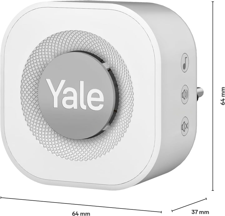 Yale - Türklingel-Gong - SV-VDBCH-1A-W - Innen-Klingel - Wählbare Klingeltöne - Plug-in-Installation