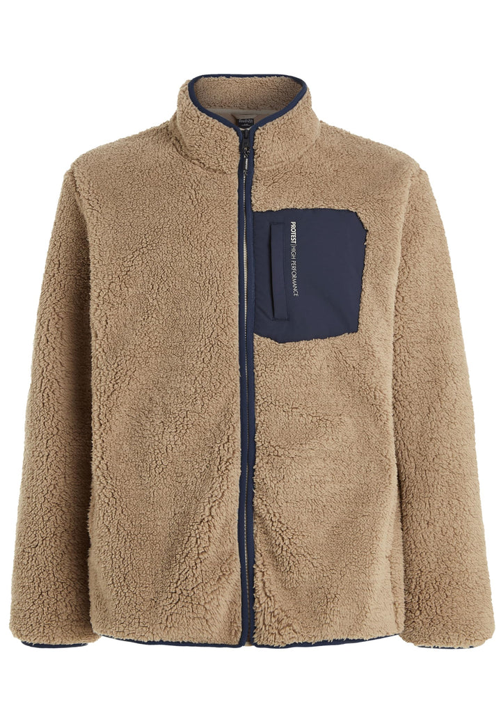 Protest Herren Oberteil Mit Durchgehendem Reissverschluss PRTTAVE XS BambooBeige, XS BambooBeige